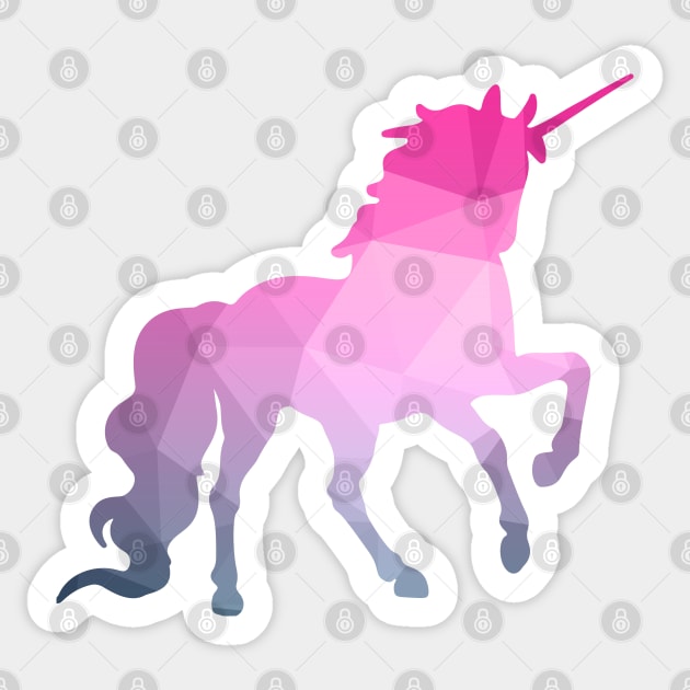 Abstract Unicorn Pink Sticker by Shawnsonart